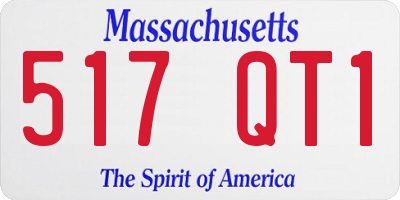 MA license plate 517QT1