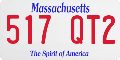 MA license plate 517QT2