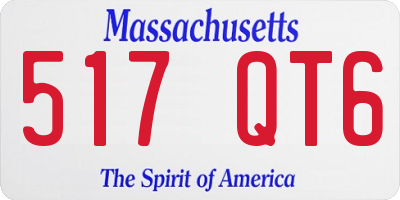 MA license plate 517QT6