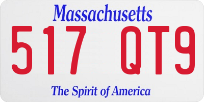 MA license plate 517QT9