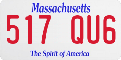 MA license plate 517QU6