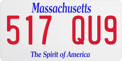 MA license plate 517QU9