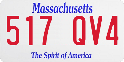 MA license plate 517QV4
