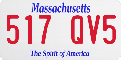 MA license plate 517QV5