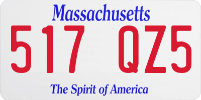 MA license plate 517QZ5