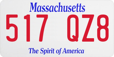 MA license plate 517QZ8