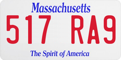 MA license plate 517RA9