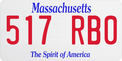 MA license plate 517RB0