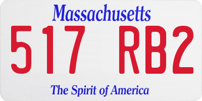 MA license plate 517RB2