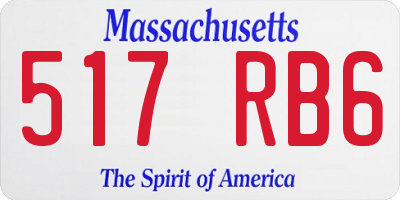 MA license plate 517RB6