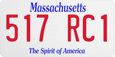 MA license plate 517RC1