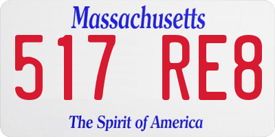 MA license plate 517RE8