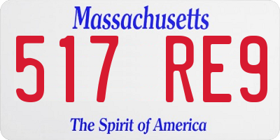 MA license plate 517RE9