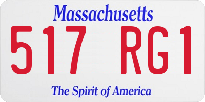 MA license plate 517RG1