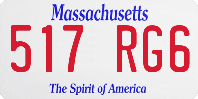 MA license plate 517RG6
