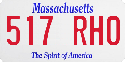 MA license plate 517RH0