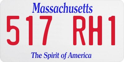 MA license plate 517RH1