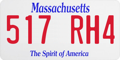 MA license plate 517RH4