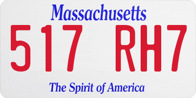 MA license plate 517RH7