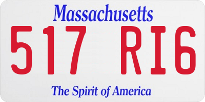 MA license plate 517RI6