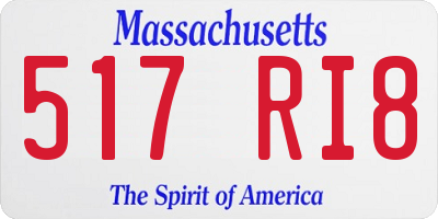 MA license plate 517RI8