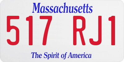 MA license plate 517RJ1