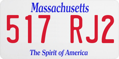 MA license plate 517RJ2