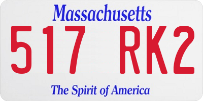 MA license plate 517RK2