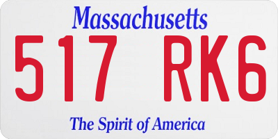 MA license plate 517RK6