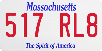 MA license plate 517RL8