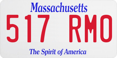 MA license plate 517RM0