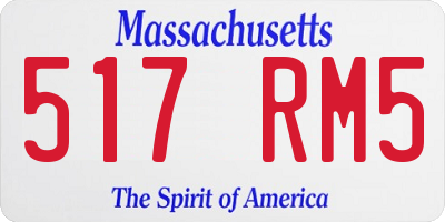 MA license plate 517RM5