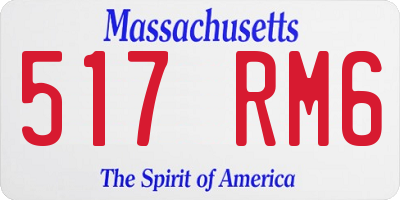 MA license plate 517RM6