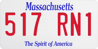 MA license plate 517RN1