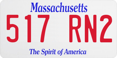 MA license plate 517RN2