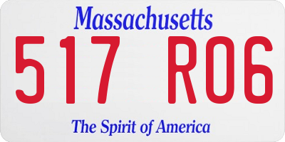 MA license plate 517RO6