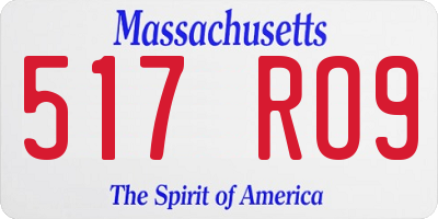 MA license plate 517RO9