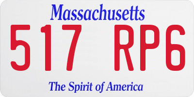 MA license plate 517RP6
