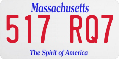 MA license plate 517RQ7