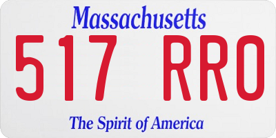 MA license plate 517RR0