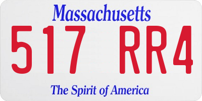 MA license plate 517RR4