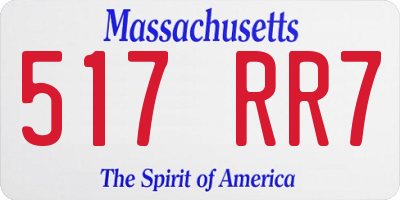 MA license plate 517RR7