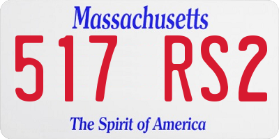MA license plate 517RS2