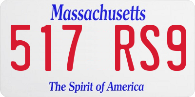 MA license plate 517RS9
