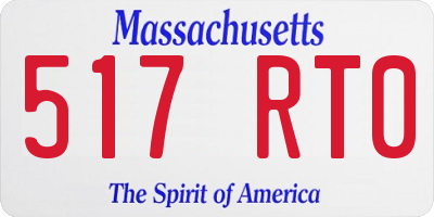 MA license plate 517RT0