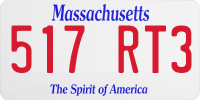 MA license plate 517RT3