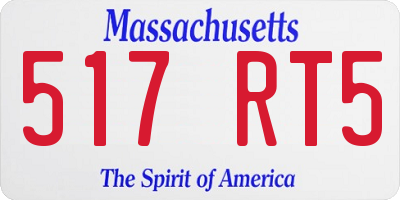 MA license plate 517RT5
