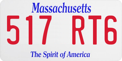 MA license plate 517RT6