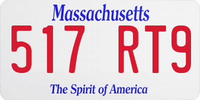 MA license plate 517RT9