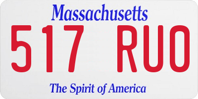 MA license plate 517RU0